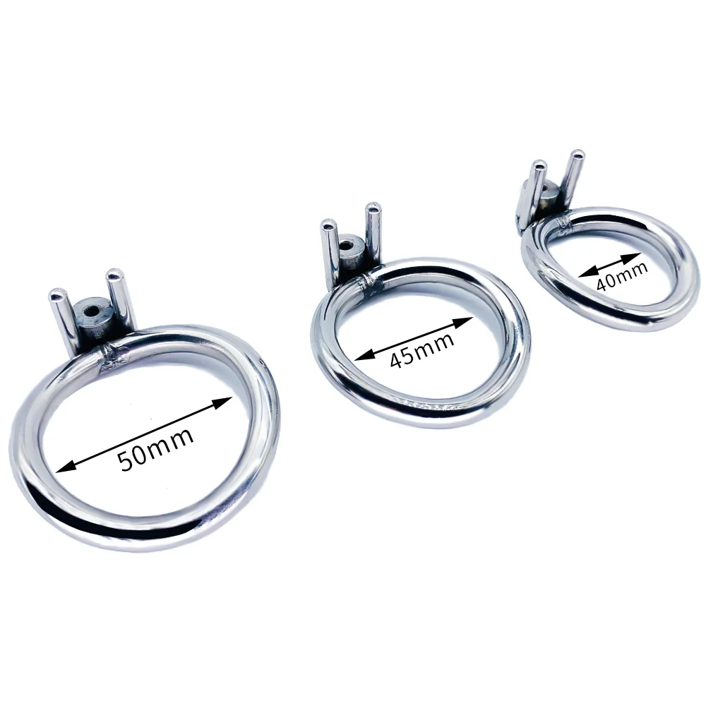 SHAZ Male Chastity Cage Continuously Designed Stainless Steel Cock Protection Male Masturbation SM Game Toy 3