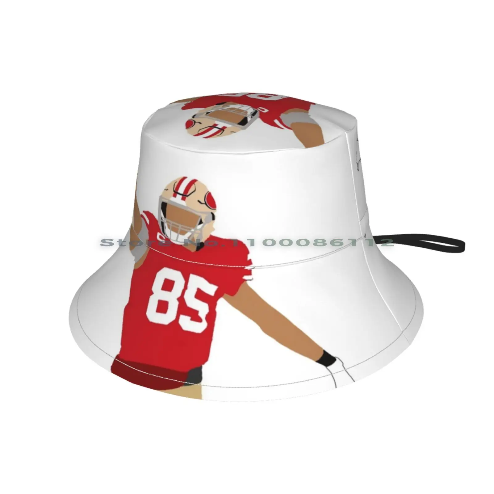 George Kittle berretti cappello lavorato a maglia George Kittle 49ers First Down Red Alex13614 San Francisco Santa Clara Stadium Football Player