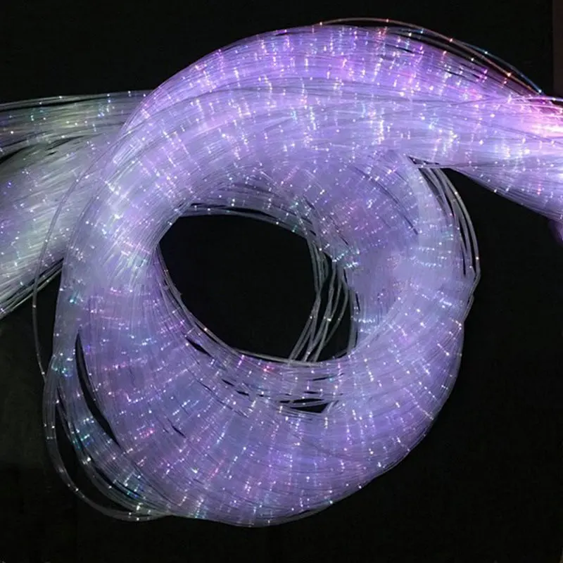 3M 0.75mm(D) PMMA włókno z tworzywa sztucznego kabel światłowodowy zestaw Sparkle LED boczne spiczaste nici kurtyny wiszące oświetlenie domu wystrój-punkt lampy