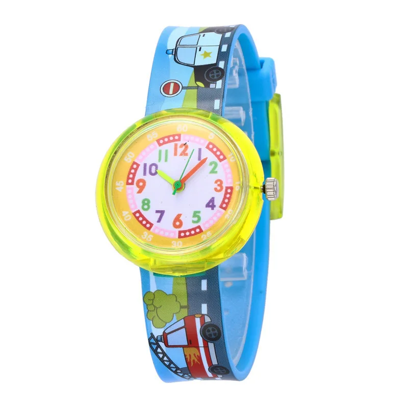 Kids Watches Girls Cartoon Pattern Unicorn Animal Boys Watch Silicone Strap Wristwatches 2021 Cute Watches