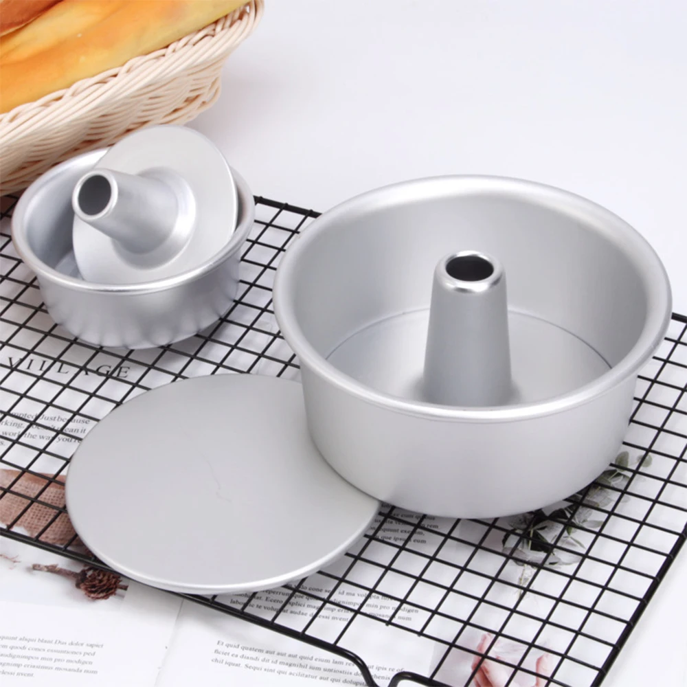 Kitchen Accessories Chiffon Cake Cylindrical Deepened Anode Live Bottom Mold Tools Baking Dish Utensils Sets Pastry Dishes Tray