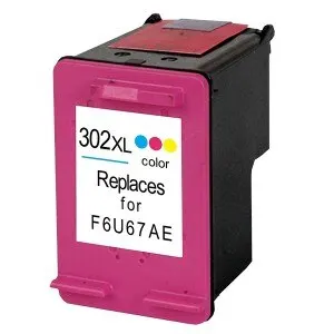 Cartucho de Tinta HP 302 XL COLOR Compatible F6U67AE - Non Oem - Cartucho Impresoras Series DeskJet 1100, 2100, 3600, Envy 4500, OfficeJet 3800, 4600, 5200 - Consumible Generico Impresora - Calidad Premium