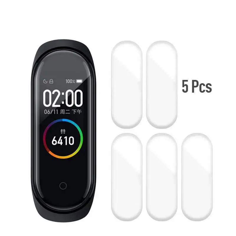 5pcs Screen Protector For Xiaomi Mi Band 7 6 Film TPU Hydrogel Film For Xiaomi Mi Band 8 7 6 5 4 3 Smart Watch Cover Accessories