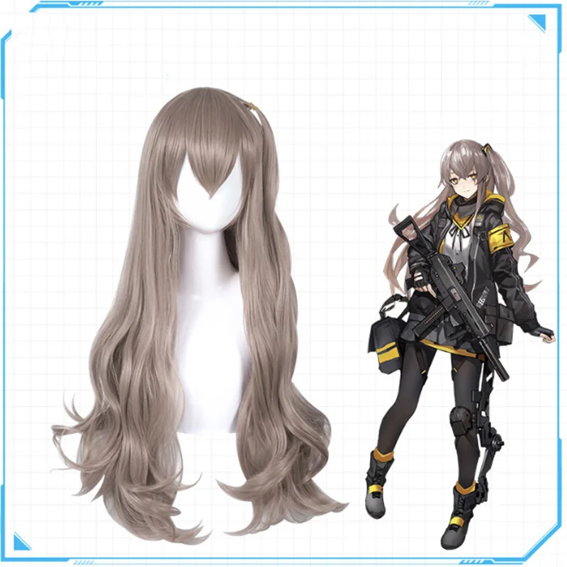 

Girls Frontline Cosplay Wigs Ump 45 Cosplay Wig Women Wigs Hair Halloween Party Heat Resistant Synthetic Wig+ Free Wig Cap