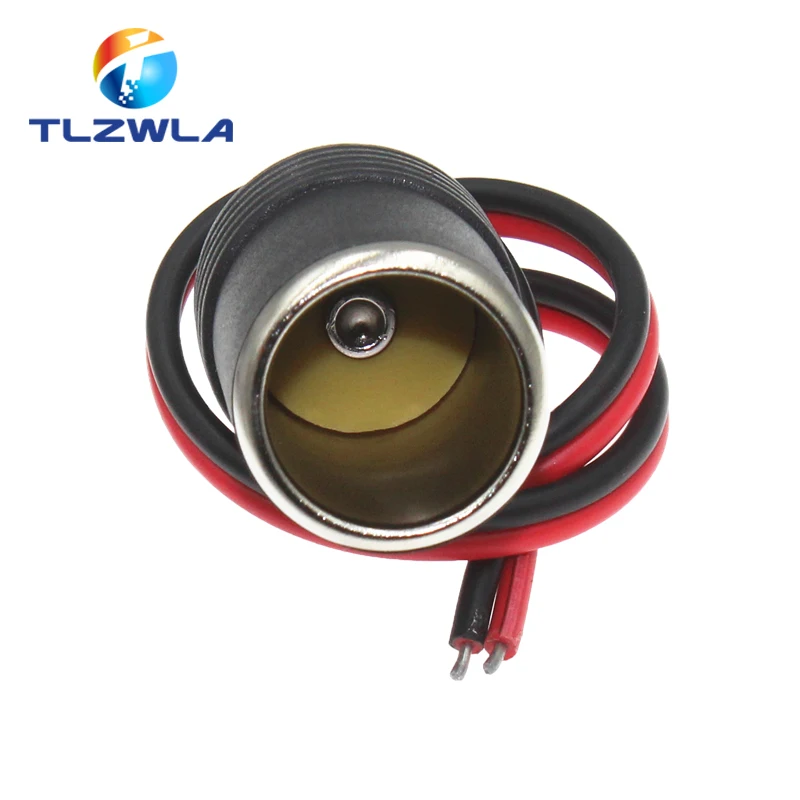 1PCS 10A 12v 24v Automobile Cigarette Lighter Socket On-board Power Socket High Power Line 30CM Long