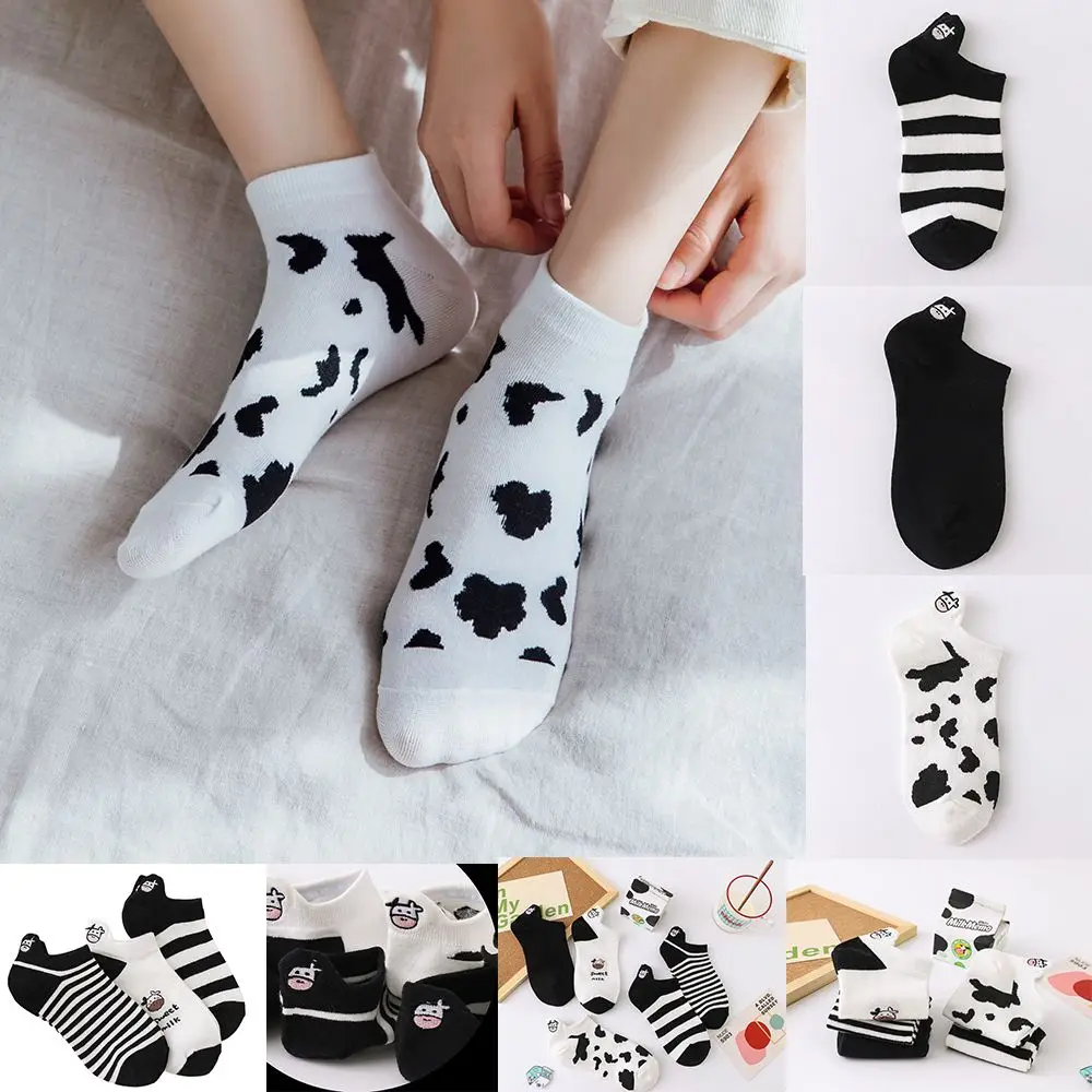 

Cute Keep Warm Cartoon Cow Socks Women's Clothing Boat Socks Socks Women