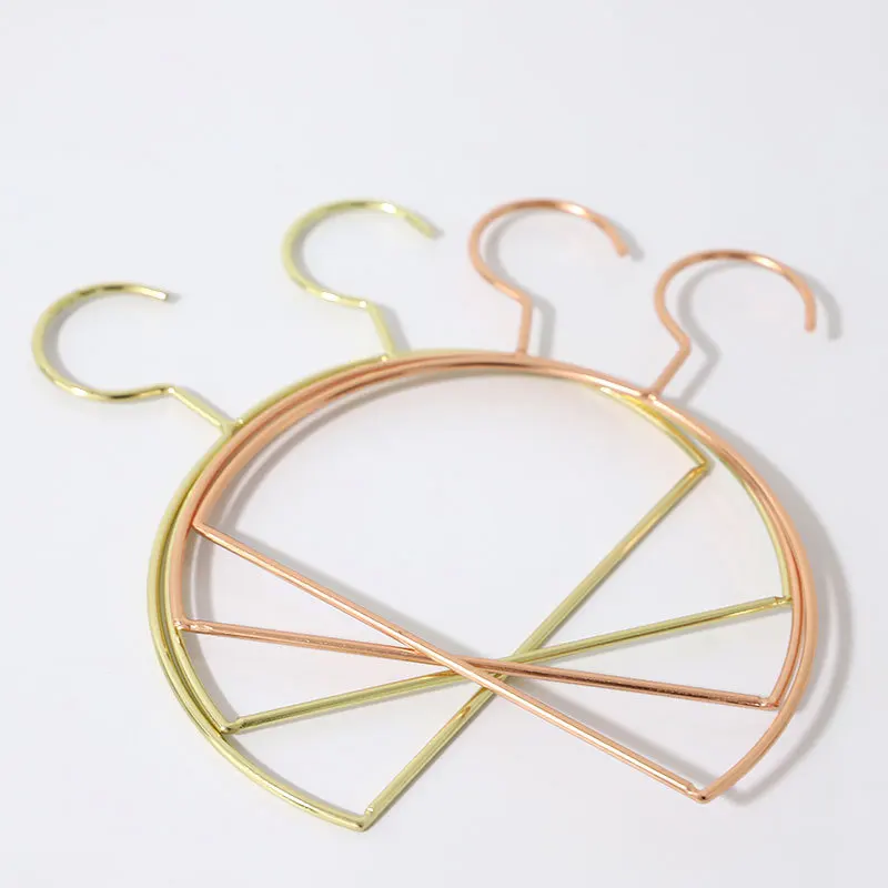 10 PCS/LOT Semicircle Metal Scarf Hanger Rose Gold/Gold Iron Scarf Hanger Rack for Scarf Tie Belt and Towel Clothes Organizer