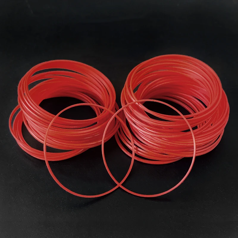 Red Gasket 0.5mm Thick 16-24.5mm 0.85mm High O Ring Fits Watch Case Back Cover Watches Repair Spare Parts ,1pcs