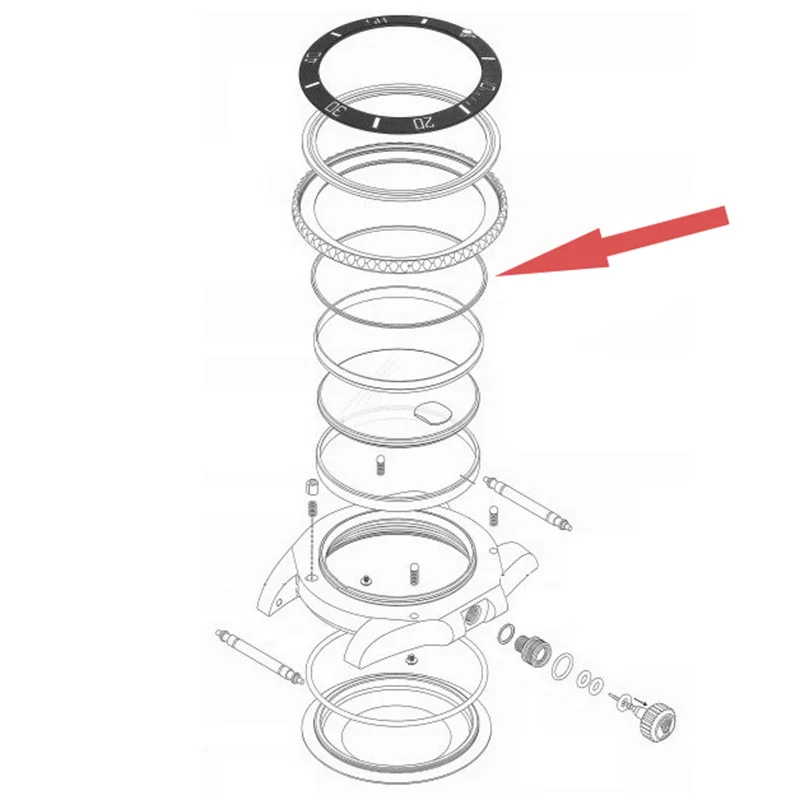 

116610 Шайба уплотнения безеля часов водонепроницаемое кольцо для часов Rolex Submariner/GMT 40 мм 116710