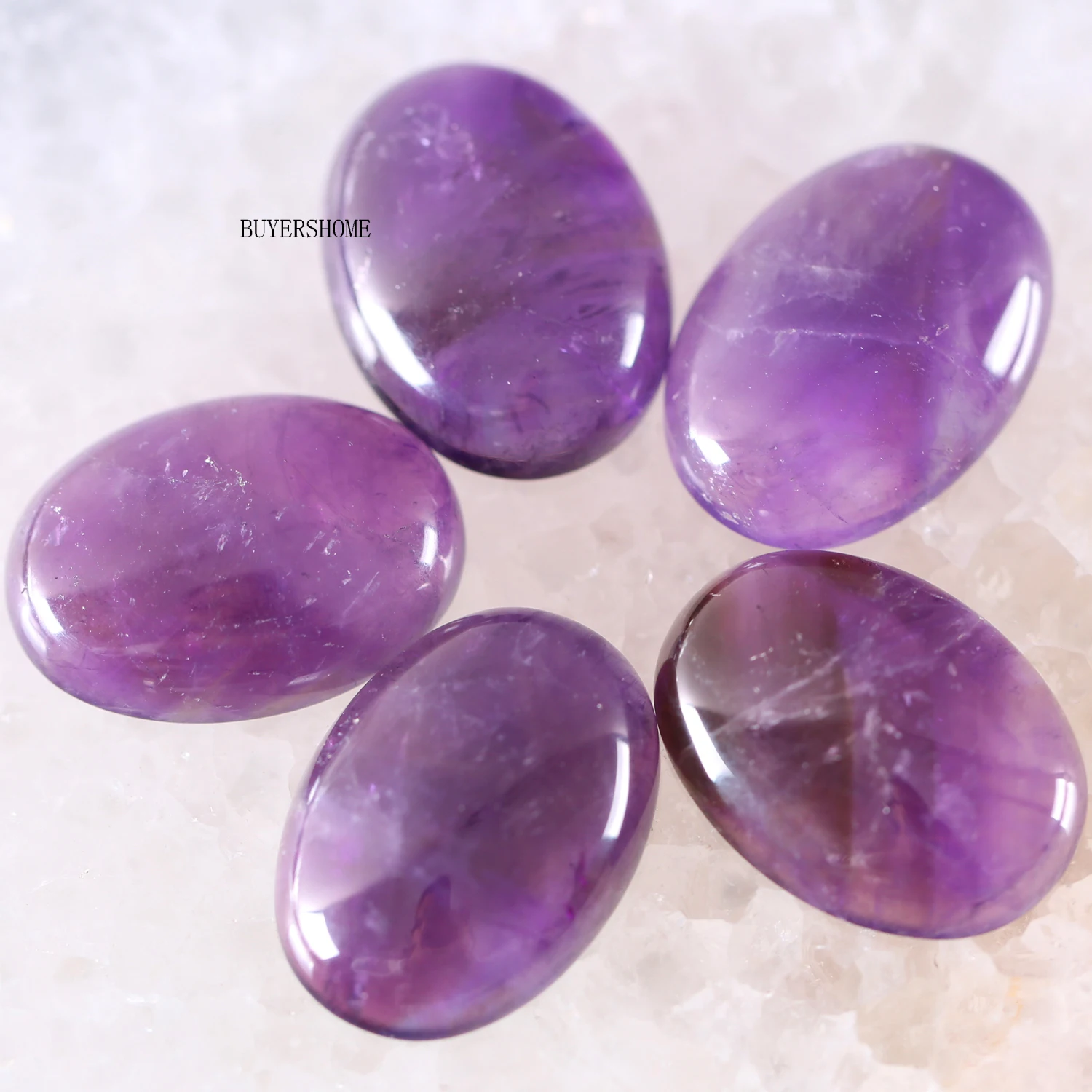 25x18MM 5Pcs/Lot Natural Stone Cabochon CAB Pink Crystal No Drilled Hole Oval Beads Cabochon for Women Jewelry Making