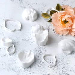 Peony Petals Silicone Mold Fondant Cakes Decorating Mould Sugarcraft Chocolate Baking Tools Kitchenware For Cake Gumpaste Form