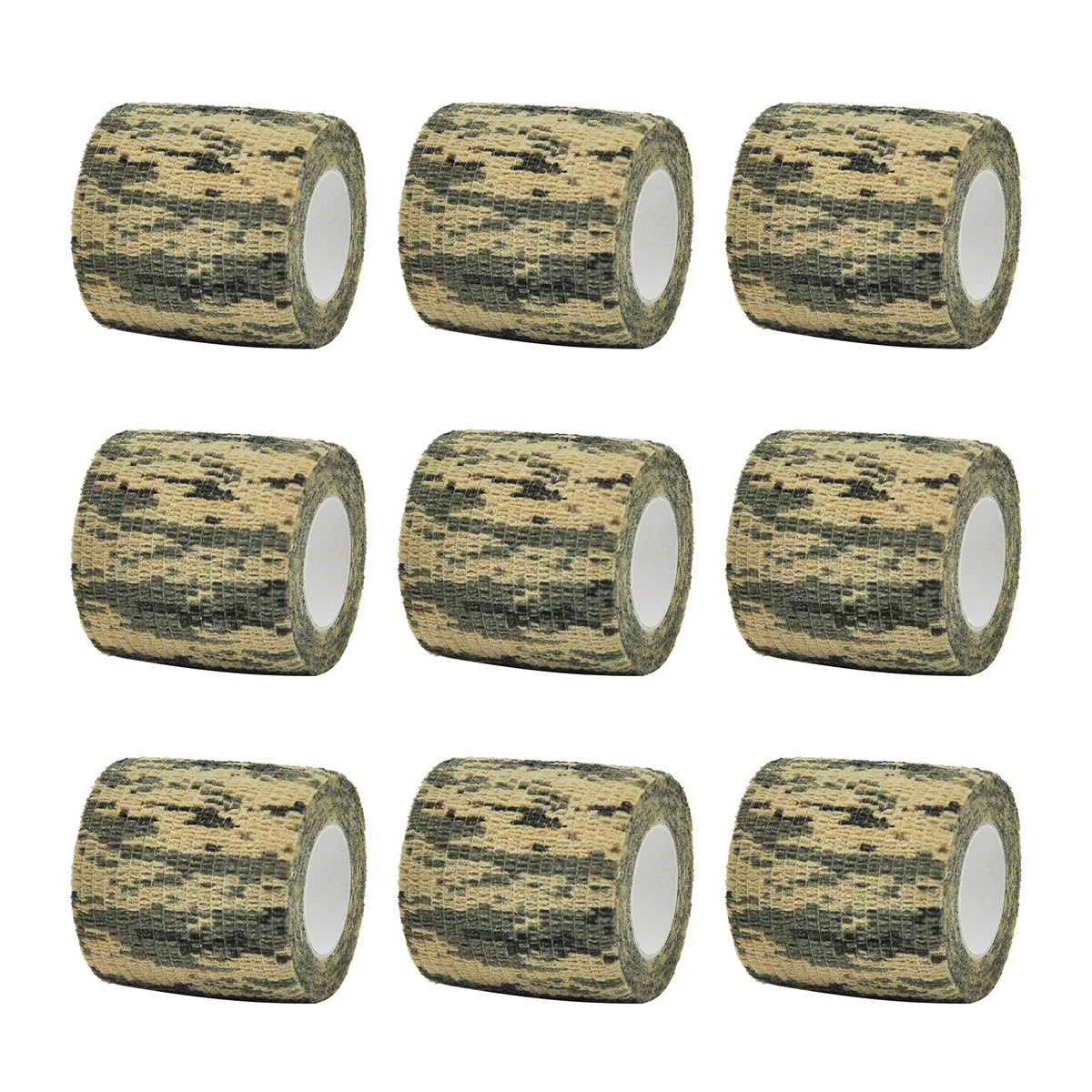 1/6/10Pcs Tree bark look Camouflage Elastic Wrap Tape Self Adhesive Sports Protector Ankle Knee Finger Arm Bandage