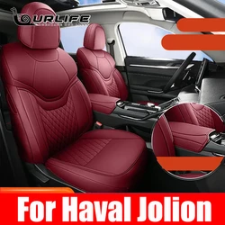 Leather Car Seat Covers Full Set Seat Protection Cover Seat Covers Car Accessories For Haval Jolion 2021 2022 2023 2024