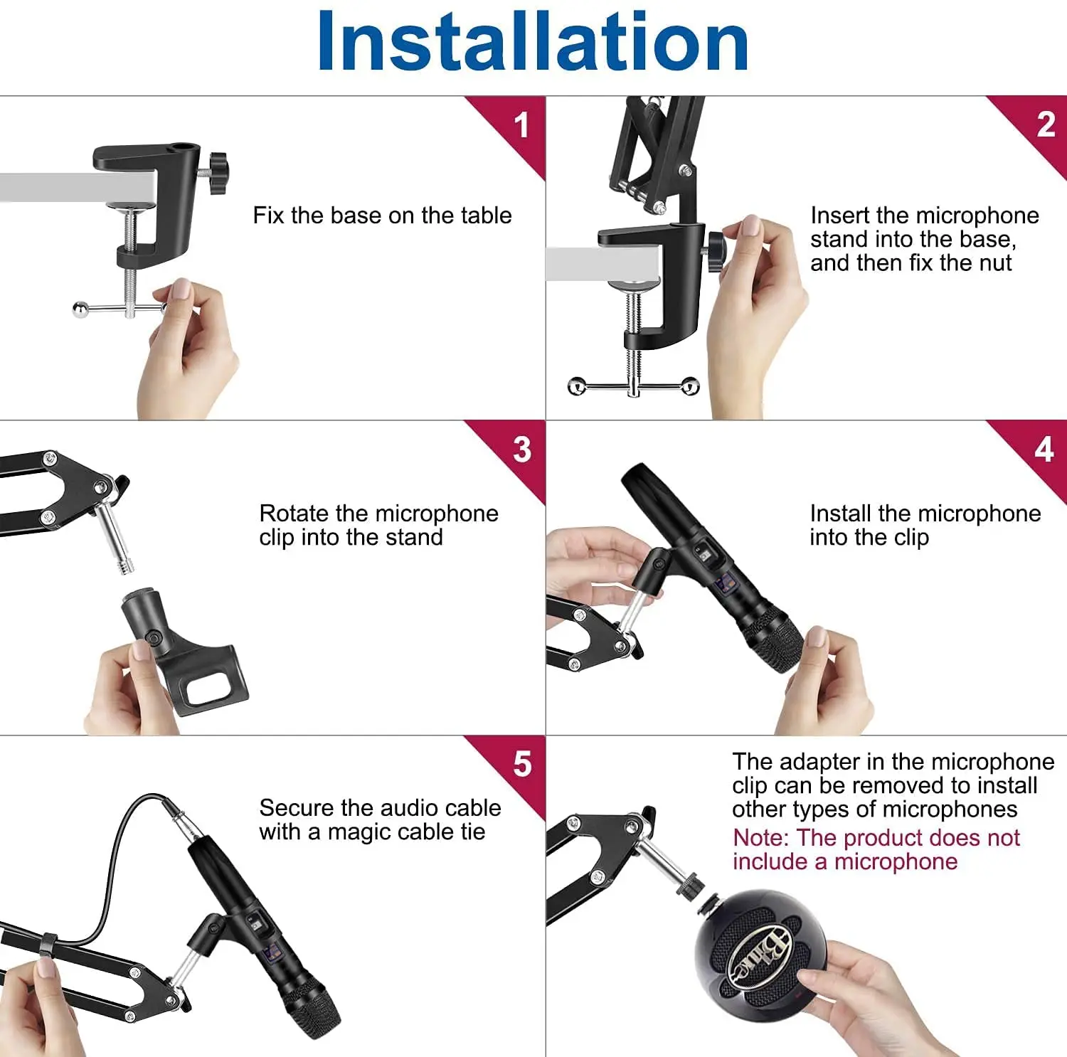 Microfone braço crescimento suporte resistente suspensão ajustável scissor mic suporte para jogos streaming gravação podcast