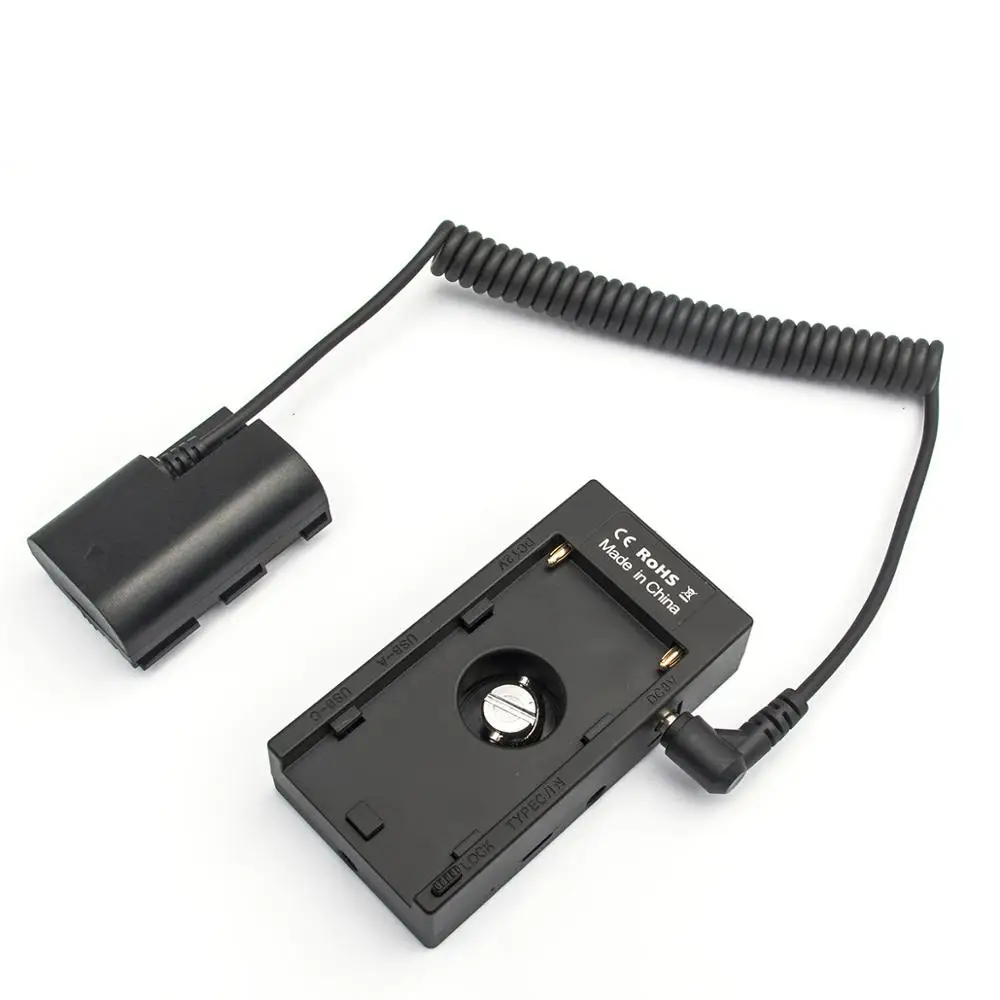 FOTGA Battery Power Supply Plate DC12/8V+1/4'' hot shoe+LP-E6 for DSLR Sony NP-F F970