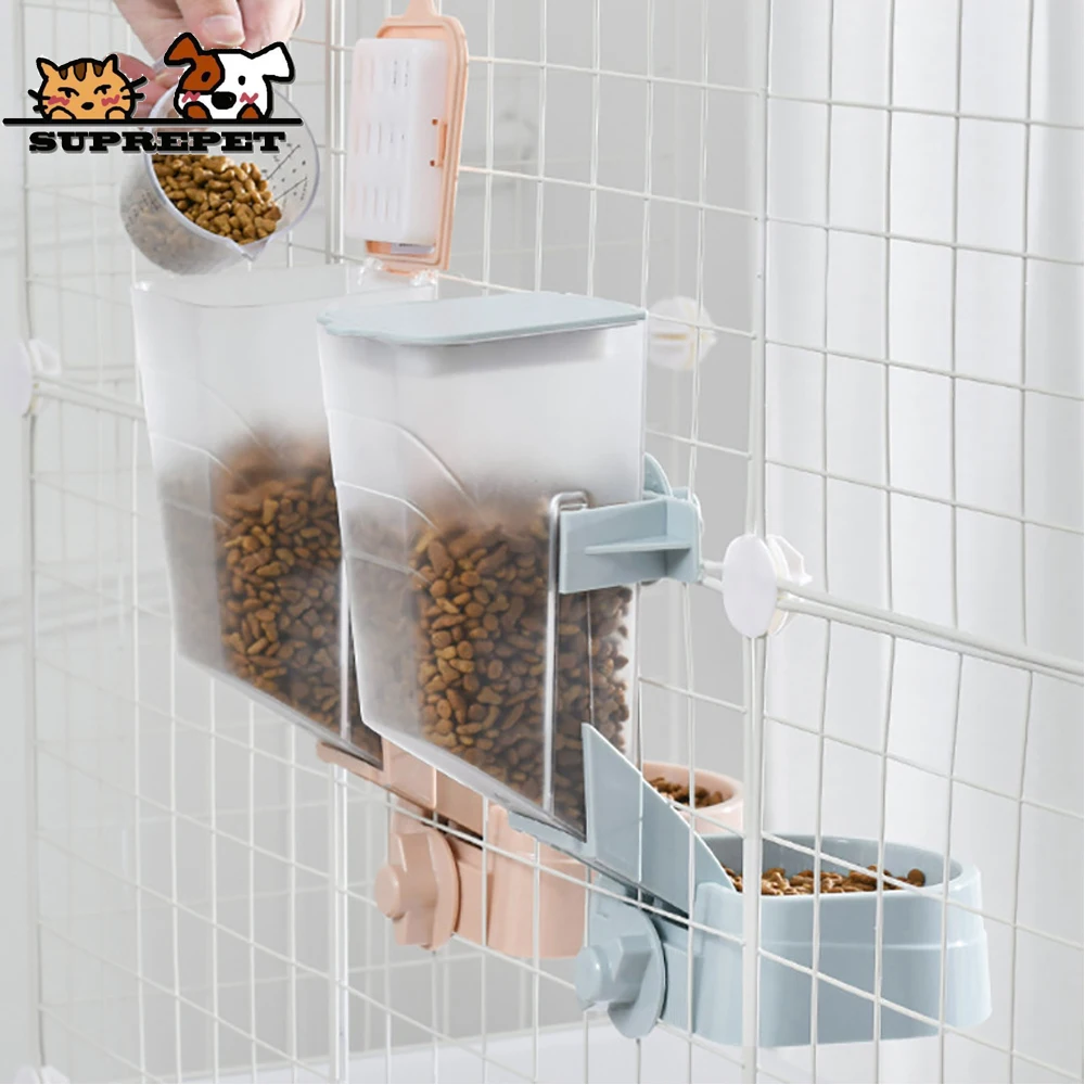 

SUPREPET 2L автоматическая кормушка для домашних животных клетка для кошек подвесной диспенсер для воды контейнер для еды для щенков простая миска для собак кормушка для птиц