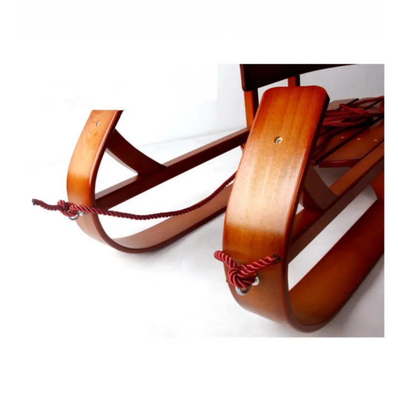 HAGIBIS Wood Child Sled, Kids Beech Sledge Skating Board, Winter Outdoor Sport Sled, Snow Sledge, Slittino Neve