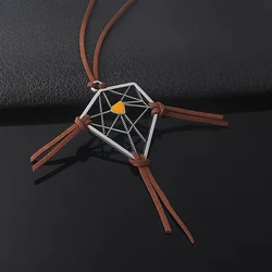 Game Death Stranding Dreamcatcher Necklace Sam's Dream Catcher Pendant Leather Chain Necklace For Women Men Amulet Jewelry Gift