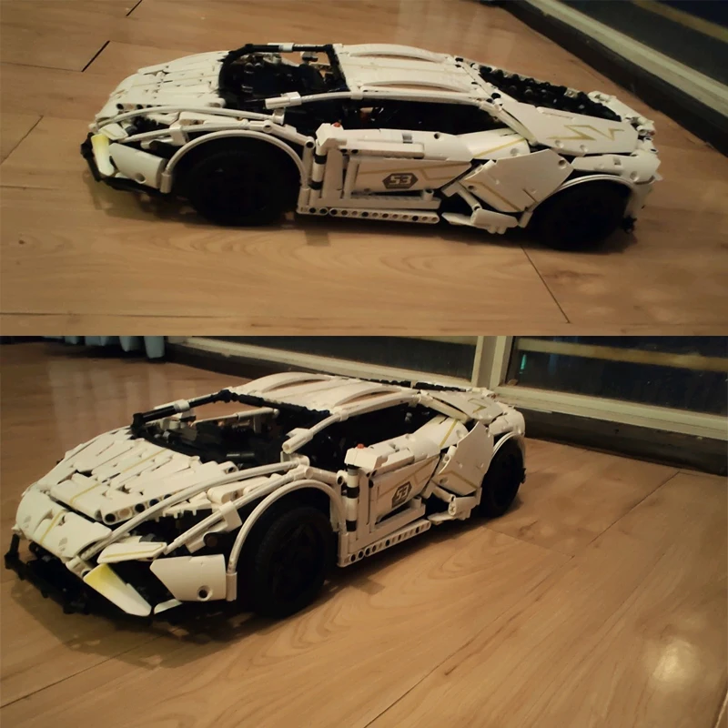 Moc blocos técnicos carro sonho aventador modelo blocos de construção tijolo 2199pcs cidade alta tecnologia supercarro brinquedos presentes para namorado