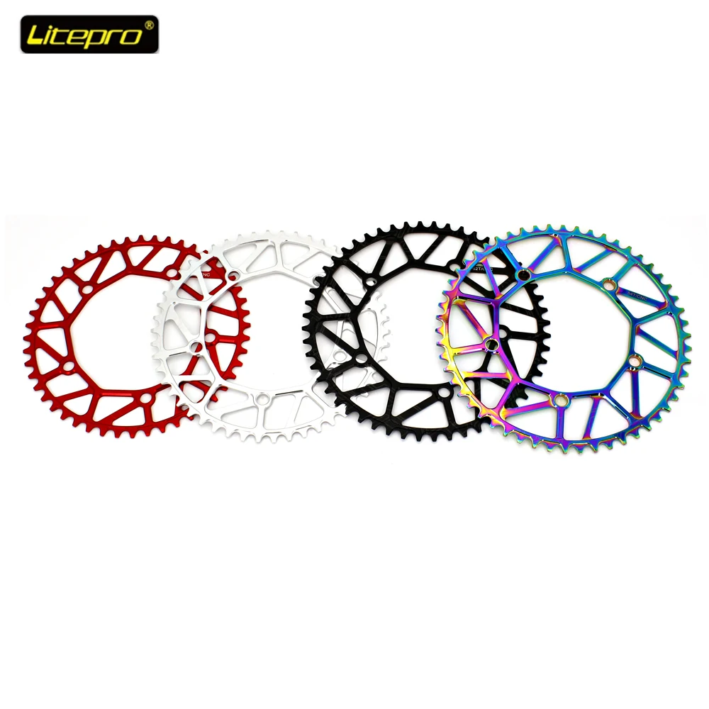 Litepro Chainring 130BCD 48T 50T 52T 54T 56T 58T Single Disc Chainwheel Folding Bike Chain Wheel bmx Chain Link Bike Parts