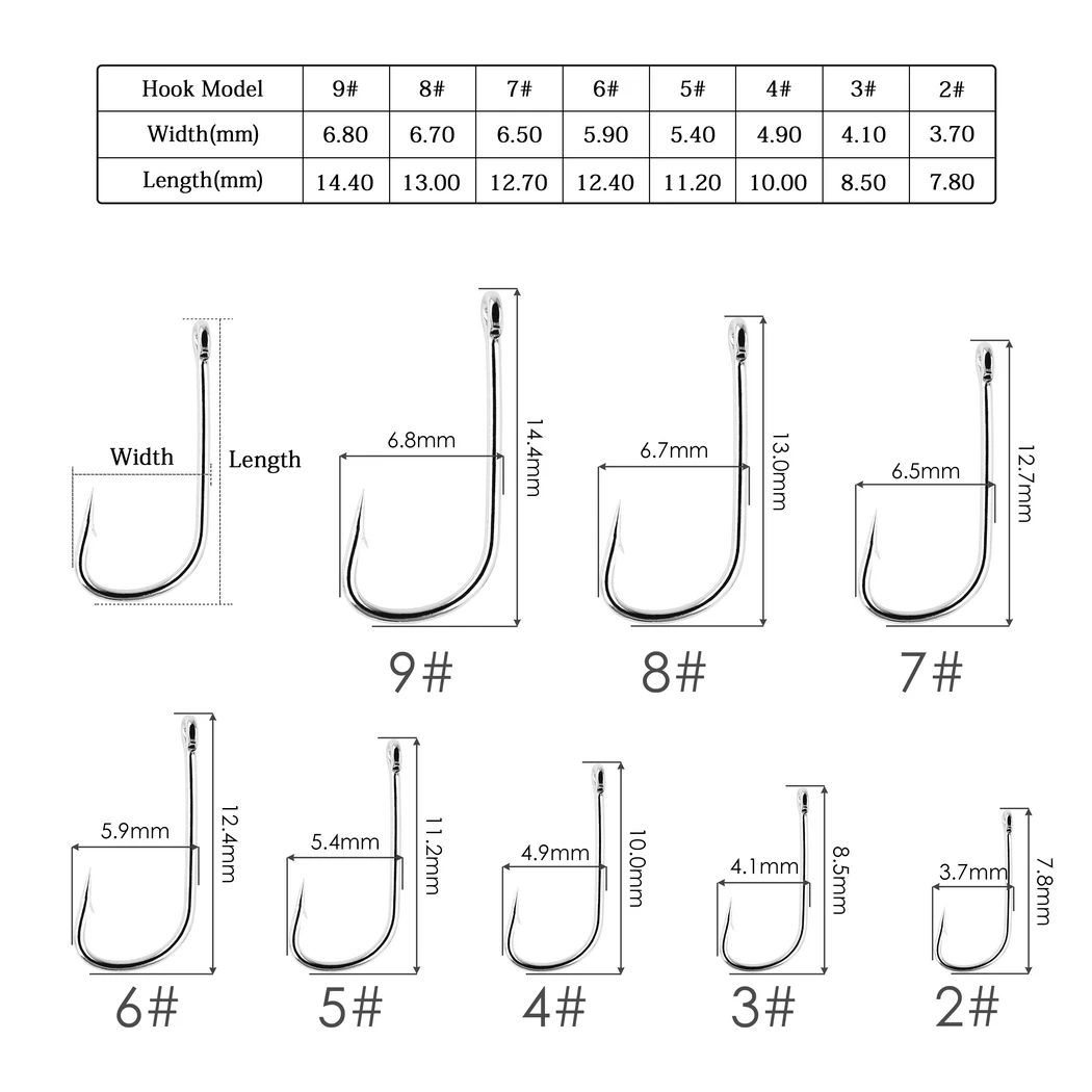 Anzuelos jig head vástago largo con púas para vinilo carpa - imagen 2