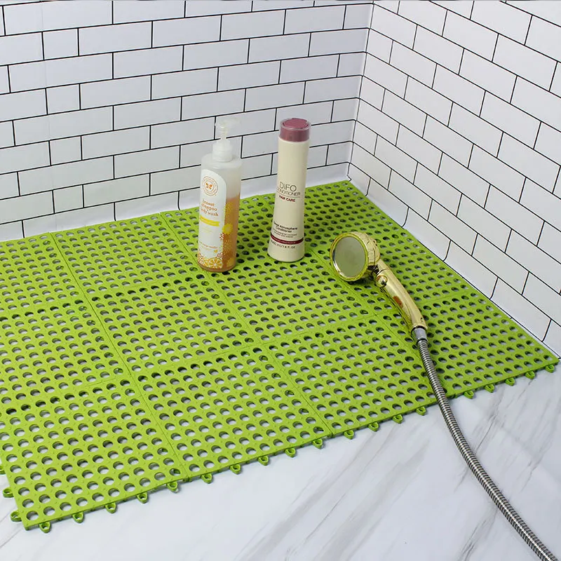 20*20cm Bathroom And Bathroom Splicing Non-Slip Mat, PVC Household Non-Slip Mat, Shower Water-Proof Mat, Hollow Anti-Slip Mat