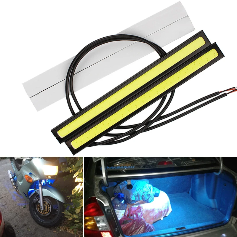 6 pcs New 17cm LED COB Daytime Running Light Waterproof DC12V Car Light Source Parking Fog Bar Lamp strip Lights