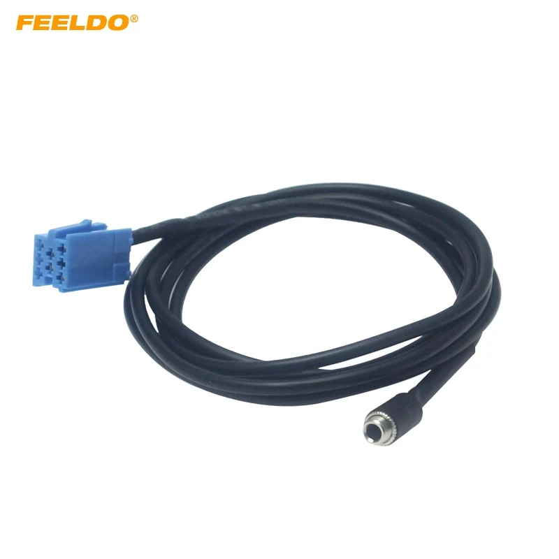 FEELDO Car Radio Audio Stereo 8-Pin 3.5mm Female Socket AUX Input Adapter for Mercedes Benz Smart 450 AUX Cable #HQ6200