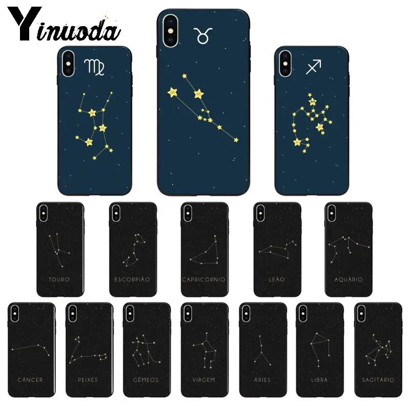 

Yinuoda 12 constellations zodiac signs Customer High Quality Phone Case for Apple iPhone 8 7 6 6S Plus X XS MAX 5 5S SE XR Cover