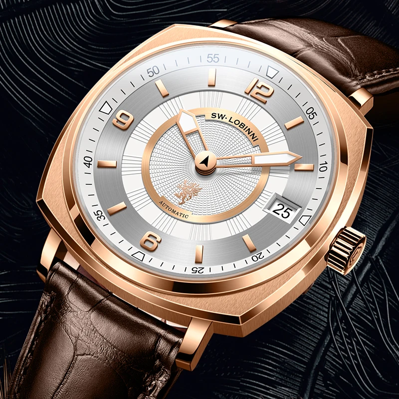 LOBINNI Men Watch,Mens Automatic Watches Fashion Waterproof Mechanical Wristwatches Switzerland Clock Sapphire Top Luxury Brand