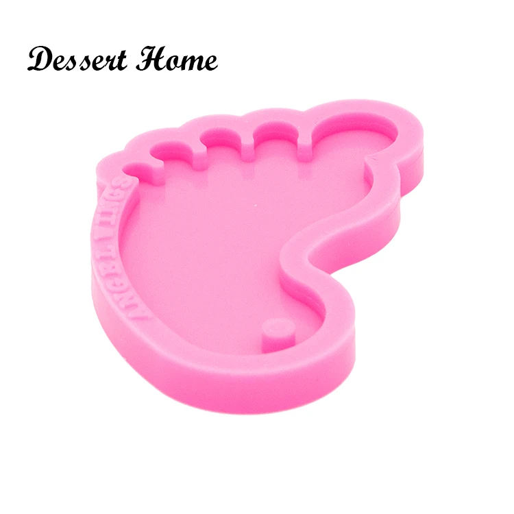 DY0461 Shiny Resin Baby feet Mold , Silicone Mould for Epoxy Resin, Keychain Molds DIY jewellery making