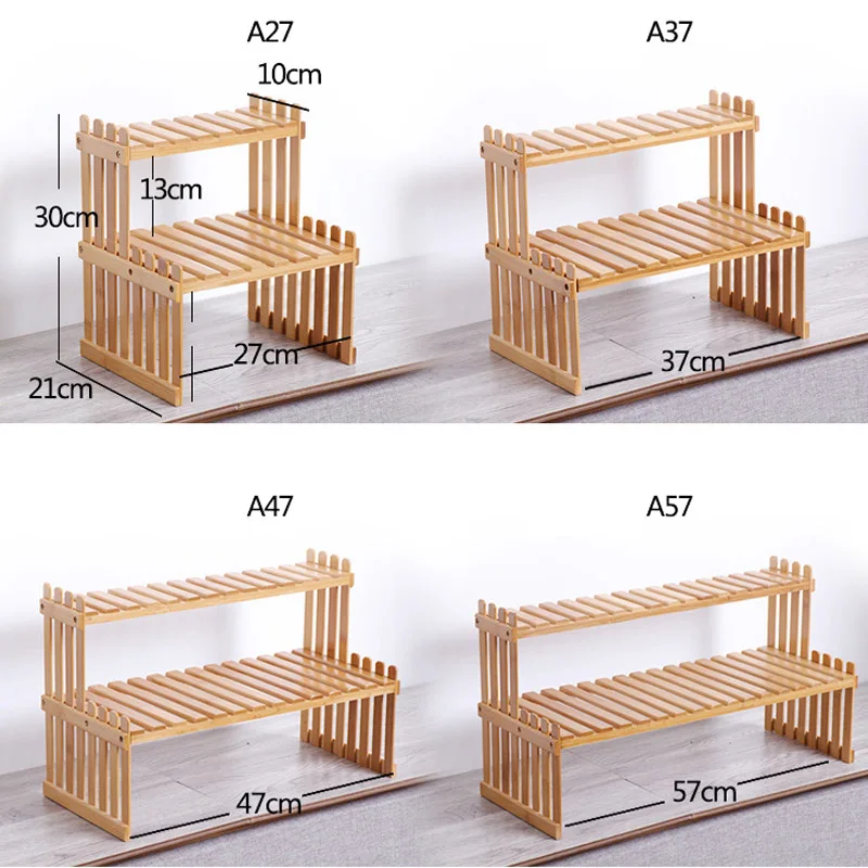 Wooden Storage Rack For Plants Shelves Flower Display Stand Desk Organizer Decorative Flower Stand Kitchen Storage Shelf Rack