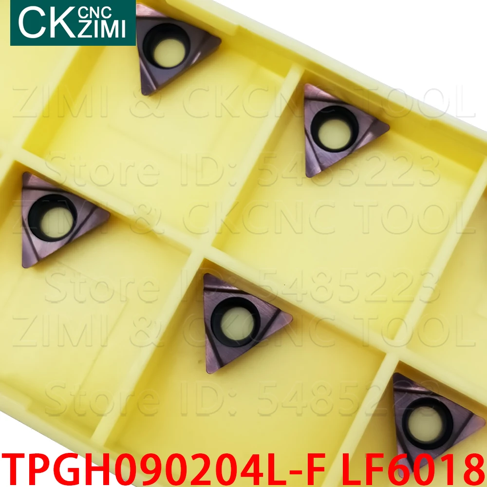 TPGH090204L-F LF6018 TPGH090204L F LF6018 hartmetall einfügen schneiden boring insert CNC Metall drehmaschine werkzeug TPGH für rostfreiem stahl