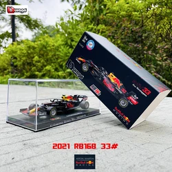 Bburago 1:43 2021 F1 Red Bull Racing RB16B 33# Verstappen racing model simulation car model alloy car toy collection gift