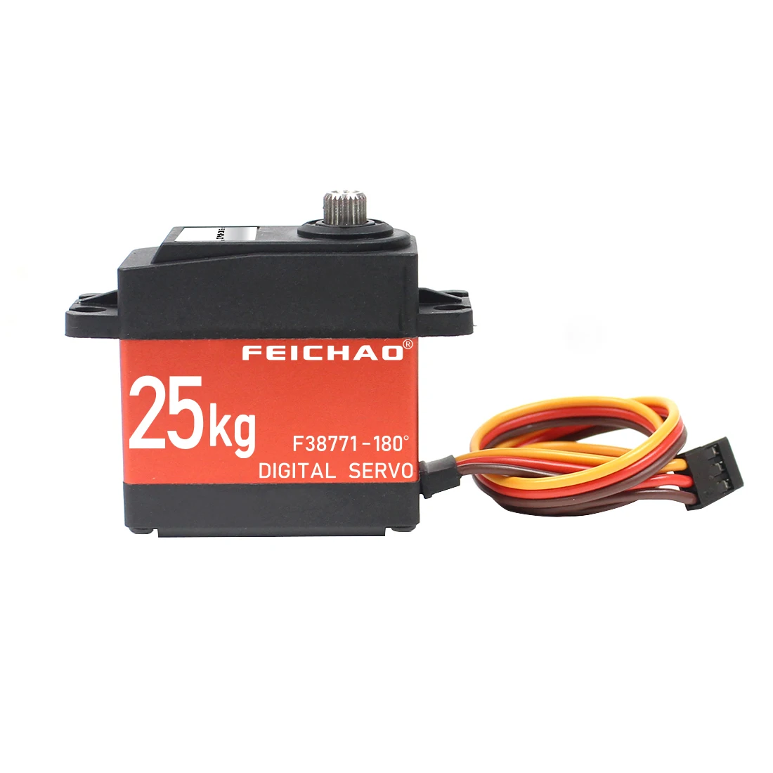 FEICHAO 25 kg/30 kg digitaler Servo-Roboterarm, großes Drehmoment, Metallgehäuse, wasserdicht, mit Servoarm und Verlängerungskabel für RC-Car