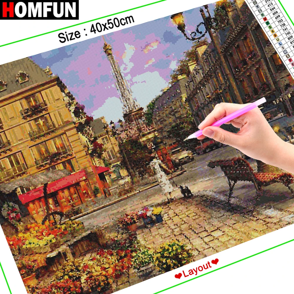 HOMFUN Paint With Diamond Embroidery \