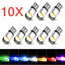 Luz Led COB de 6000K para coche, lámpara blanca para matrícula de automóvil, lámpara de cúpula de lectura DRL, estilo bombilla, accesorios de 12V, W5W T10, 10 piezas