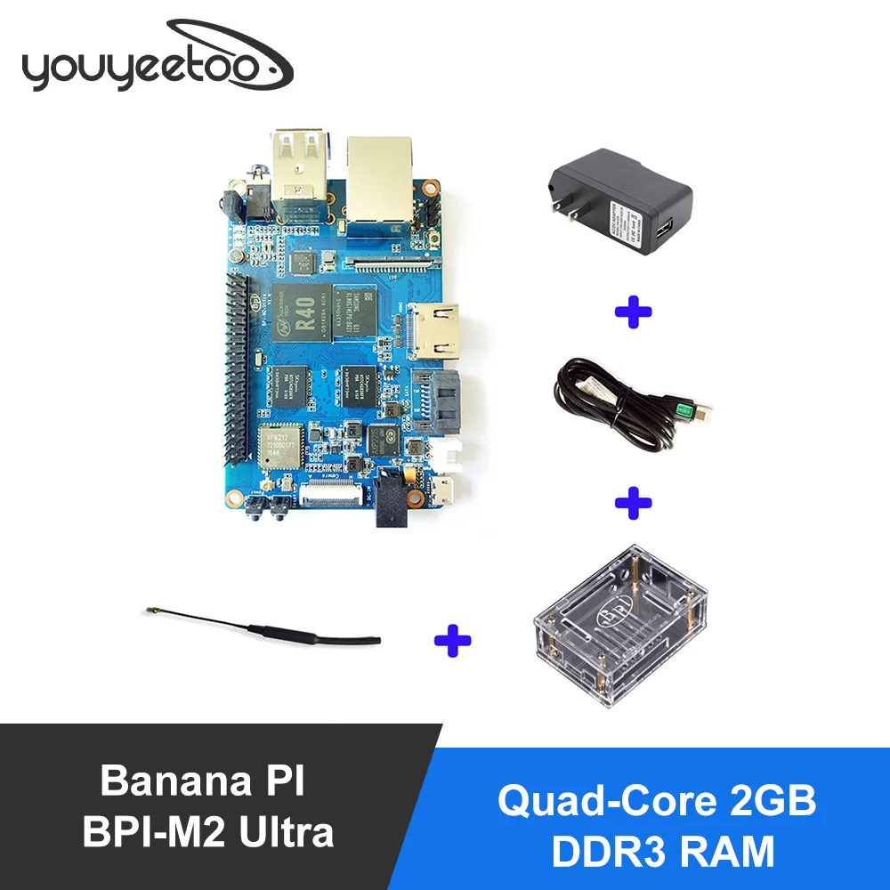 

BPI M2 Ultra R40 Четырехъядерный процессор 2 ГБ DDR3 RAM с SATA WiFi Bluetooth 8 ГБ демонстрационная плата eMMC Одноплатный компьютер