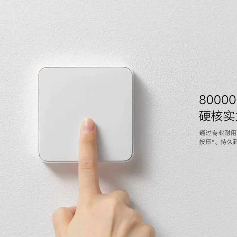 Xiaomi-interruptor de pared inteligente Mijia, tecla doble única, funciona con puerta de enlace de malla BLE, Control remoto de enlace inteligente con aplicación Mi Home