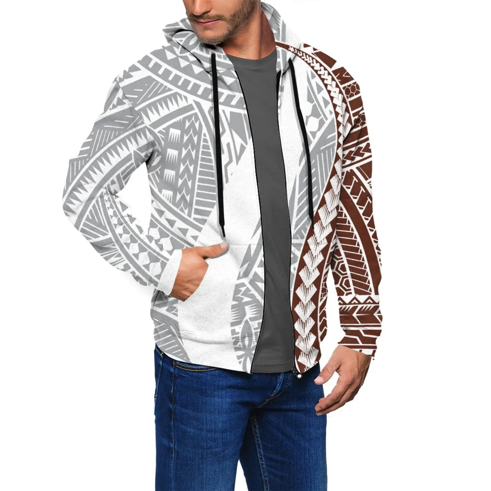 

Samoa Hoodie Men Personalised Zipper sweatshirt Polynesian Tribal Vintage Sweatshirt Fashion Men's Hoodies