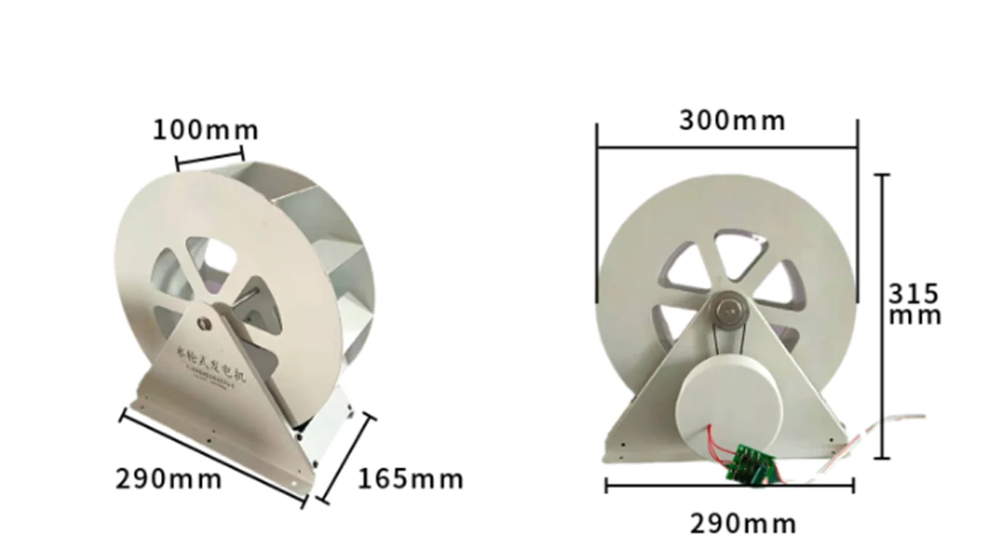 Imagem -05 - Água Turbina Gerador Waterwheel Gerador Hidrelétrico de Baixa Velocidade Disco-tipo Geração de Energia Vento Exterior e Roda de Água