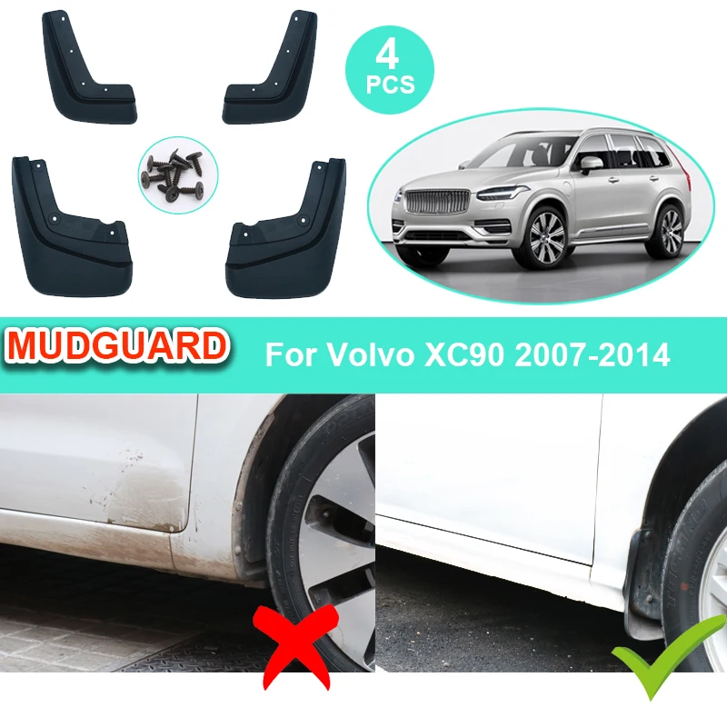 

4 PCS Car Mudguards For Volvo XC90 2007 2008 2009 2010 2011 2012 2013 2014 Mudflap Fender Front Mud Flaps Splash Guards Flares