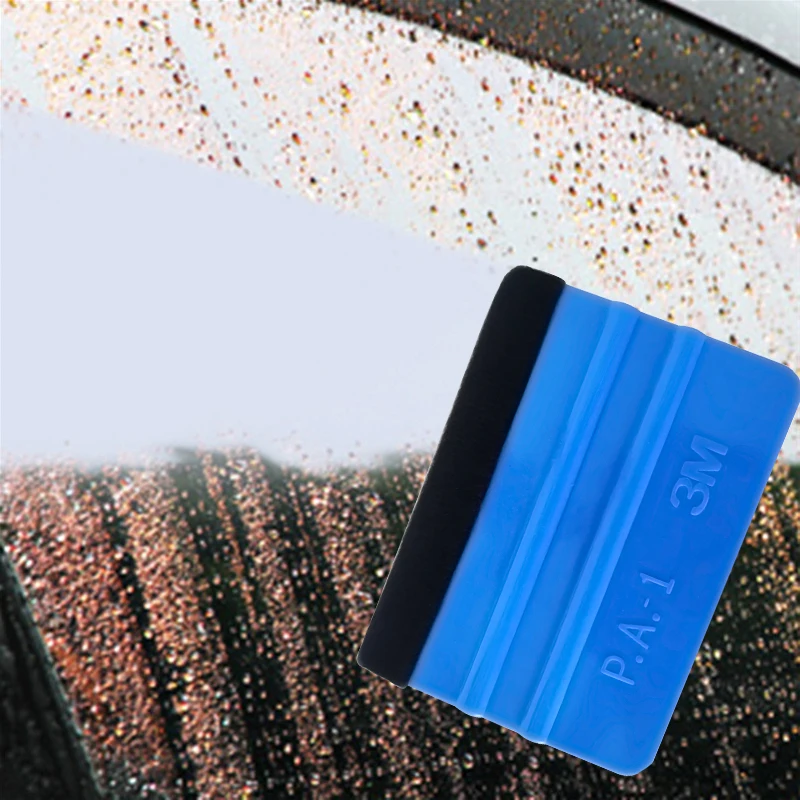 99 X 72mm Blue Portable Felt Edge Squeegee Car Vinyl Wrap Application Tool Scraper Decal Auto Car Cleaning Car Brush Accessories