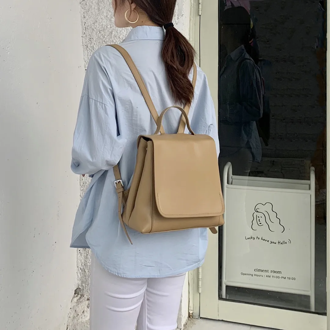 Luxury Brand Fashion Women Backpack Real Leather School Backpack Purse High Quality Ladies Casual Shoulder School Bags 2024