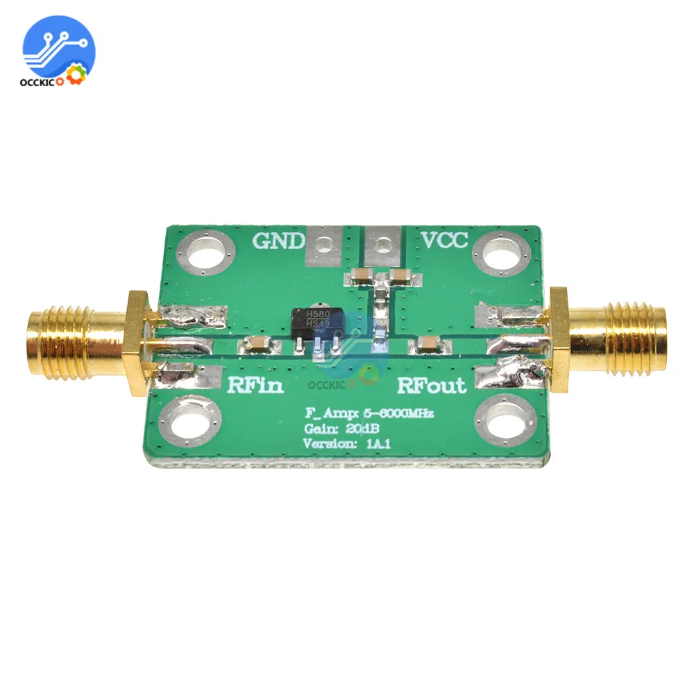 HMC580 Vpp=5V RF 1-1000MHz Low Noise Amplifier Broadband Module Receiver 20dB High Gain Wide Frequency Amplifier