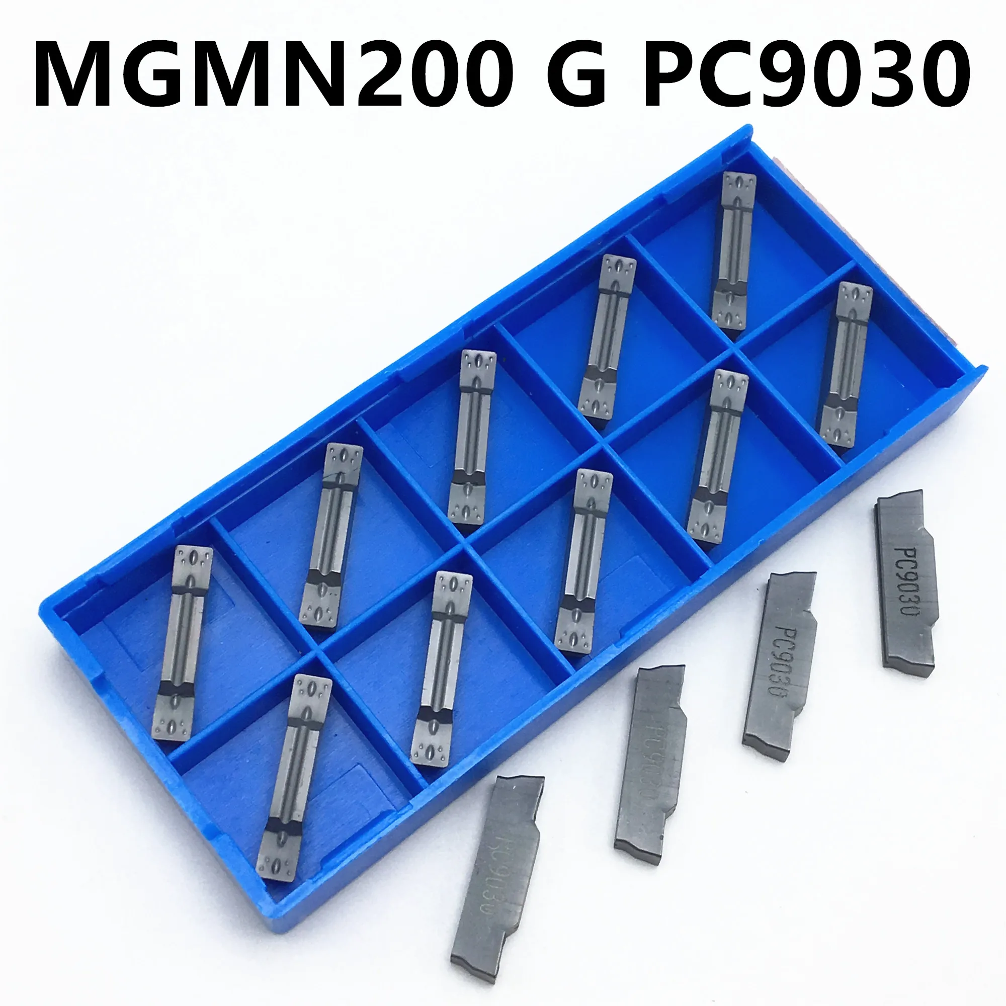 10PCS MGMN200 G NC3020 / NC3030 / PC9030 2mm slotted carbide insert MGMN200-G lathe milling cutter and slotting tool