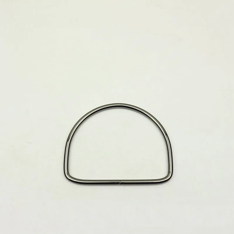 10Pcs D Ring Metal Bag Handles Buckles for Women Handbag Purse Harf Round Decoration Clasp Handle Connector DIY Bags Accessory