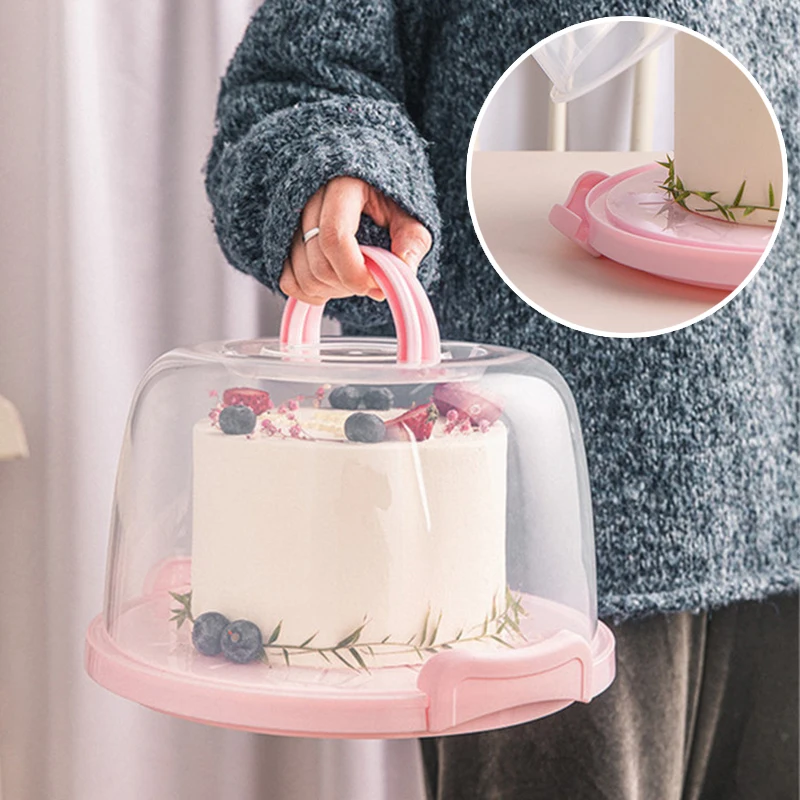 6/8/10 inch Portable Cake Box Food Fresh-keeping Box Refrigerator Fresh-keeping Receiving Box Fruits Vegetables Storage Boxs