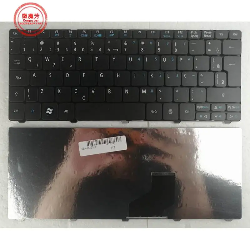 

Brazil BR Keyboard for Acer Aspire One AOD257 D260 D270 D255 D255E 522 D257 AOD260 AO521 AO532 AO533 532 532H 521 533