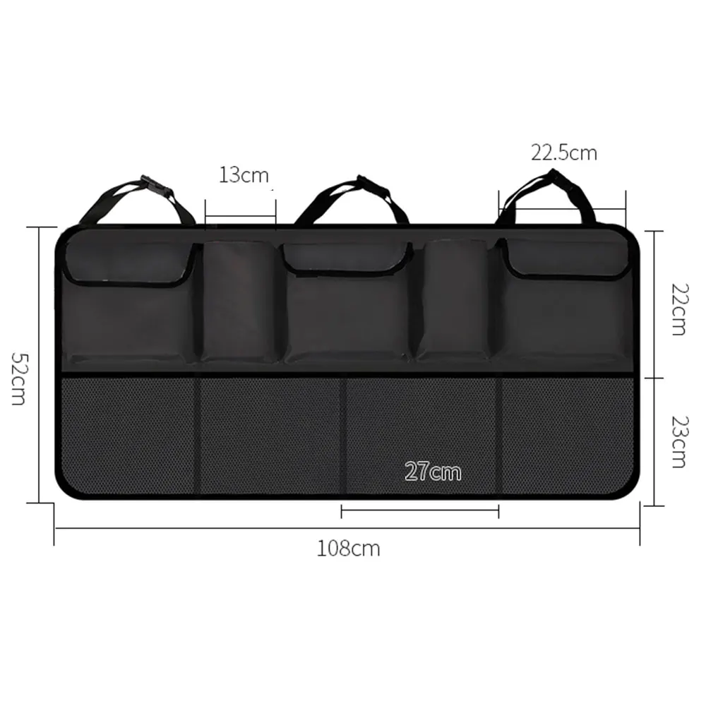 KAWOSEN  Big Size Car Trunk Bag for SUV MPV Universal Back Seat Organizer Car Seat Organizer  Accessories Seat Back Bag CTOB05